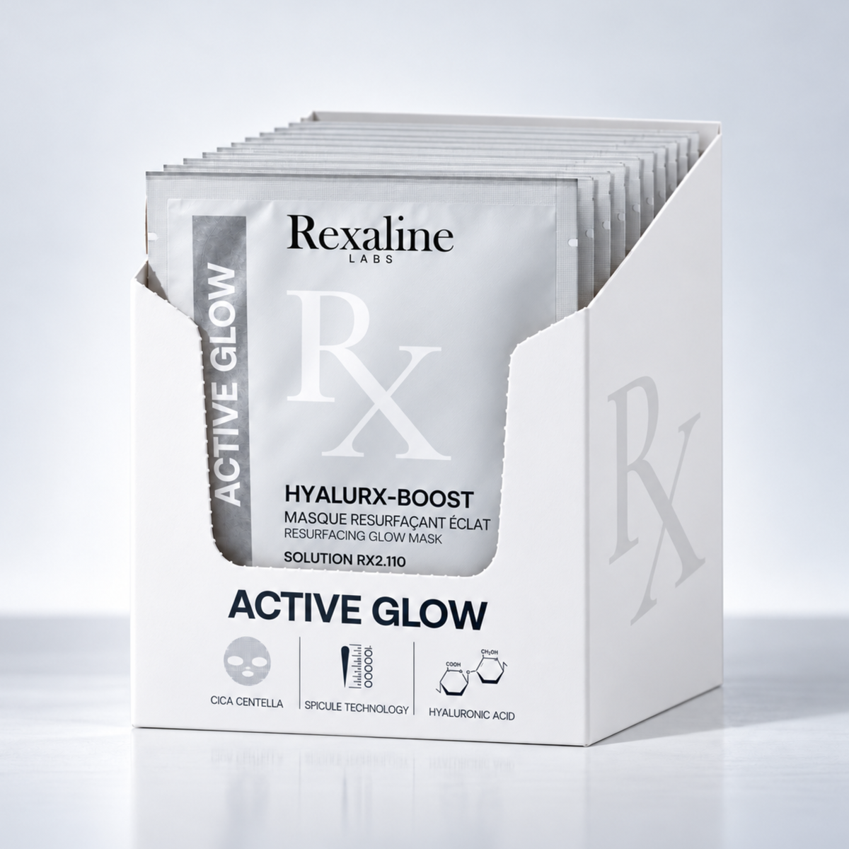 HYALURX-BOOST – MASQUE RESURFAÇANT ÉCLAT – COFFRET 12 MASQUES